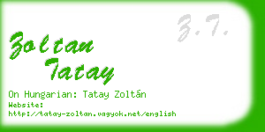 zoltan tatay business card